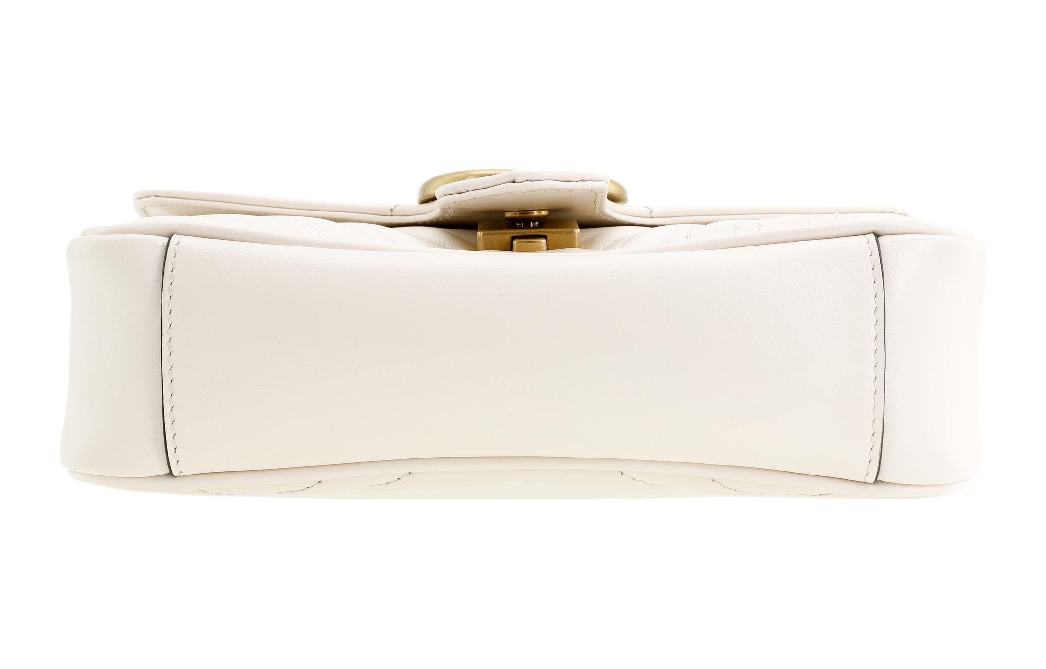 (WMNS) Gucci GG Marmont Series mini Leather Clutch White 446744-DTDIT-9022 - 4