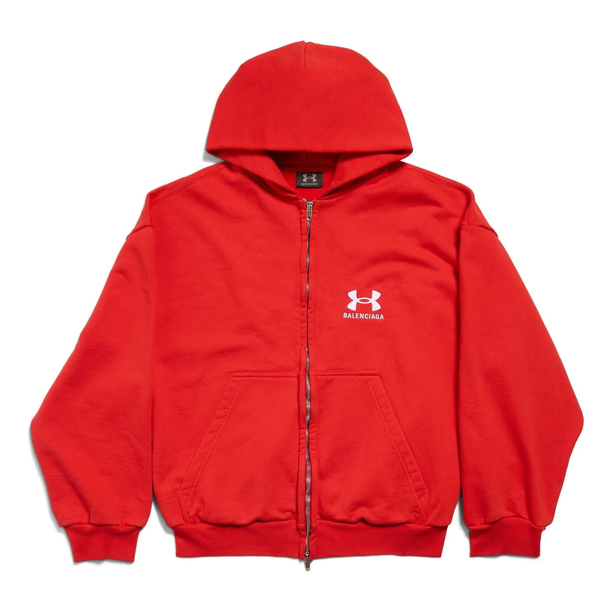 Balenciaga x Under Armour Zip-Up Hoodie 'Red White' 803264TRVB86540 - 1