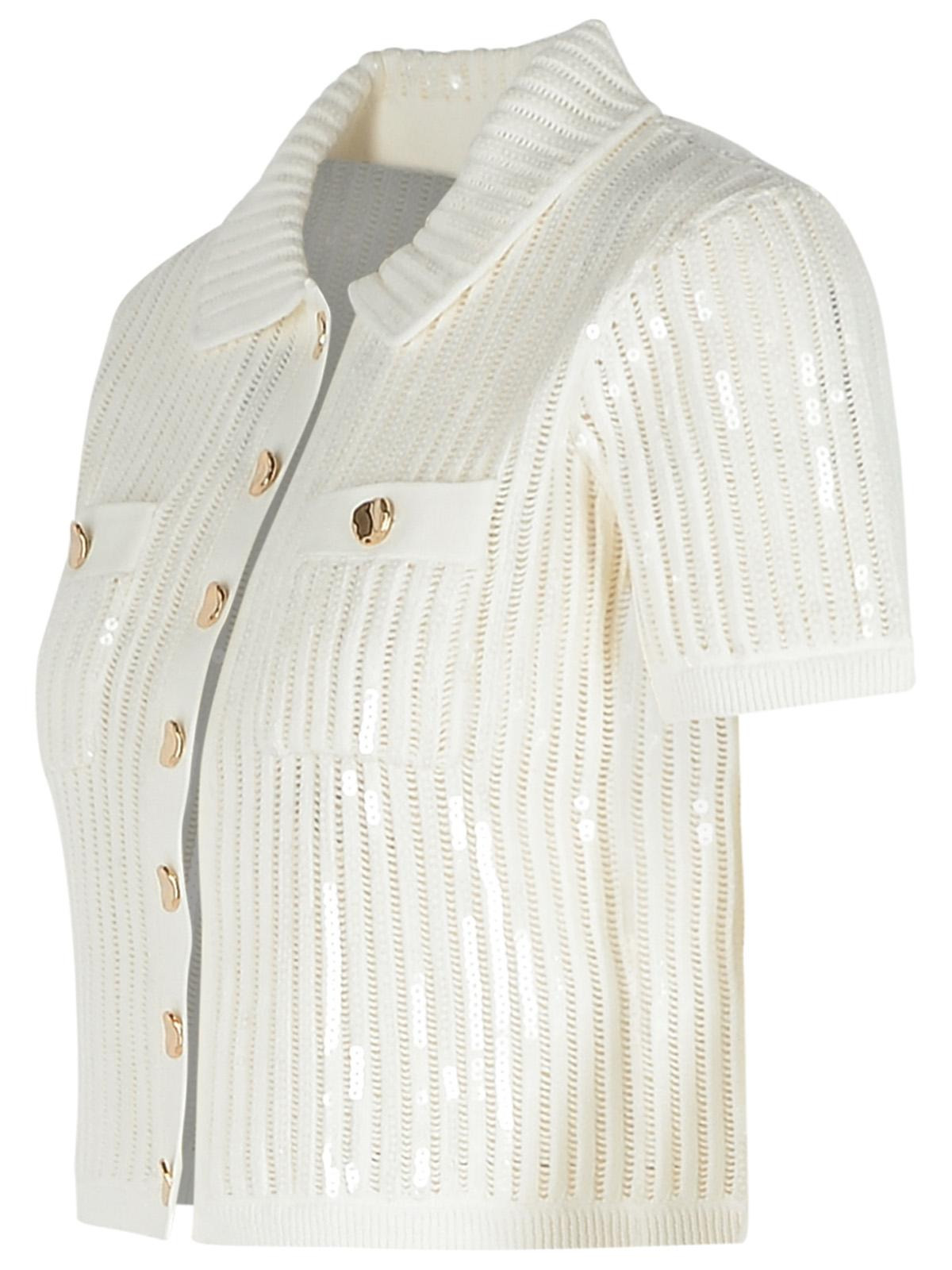 Self Portrait 'Crochet' White Cotton Blend Top Women - 2