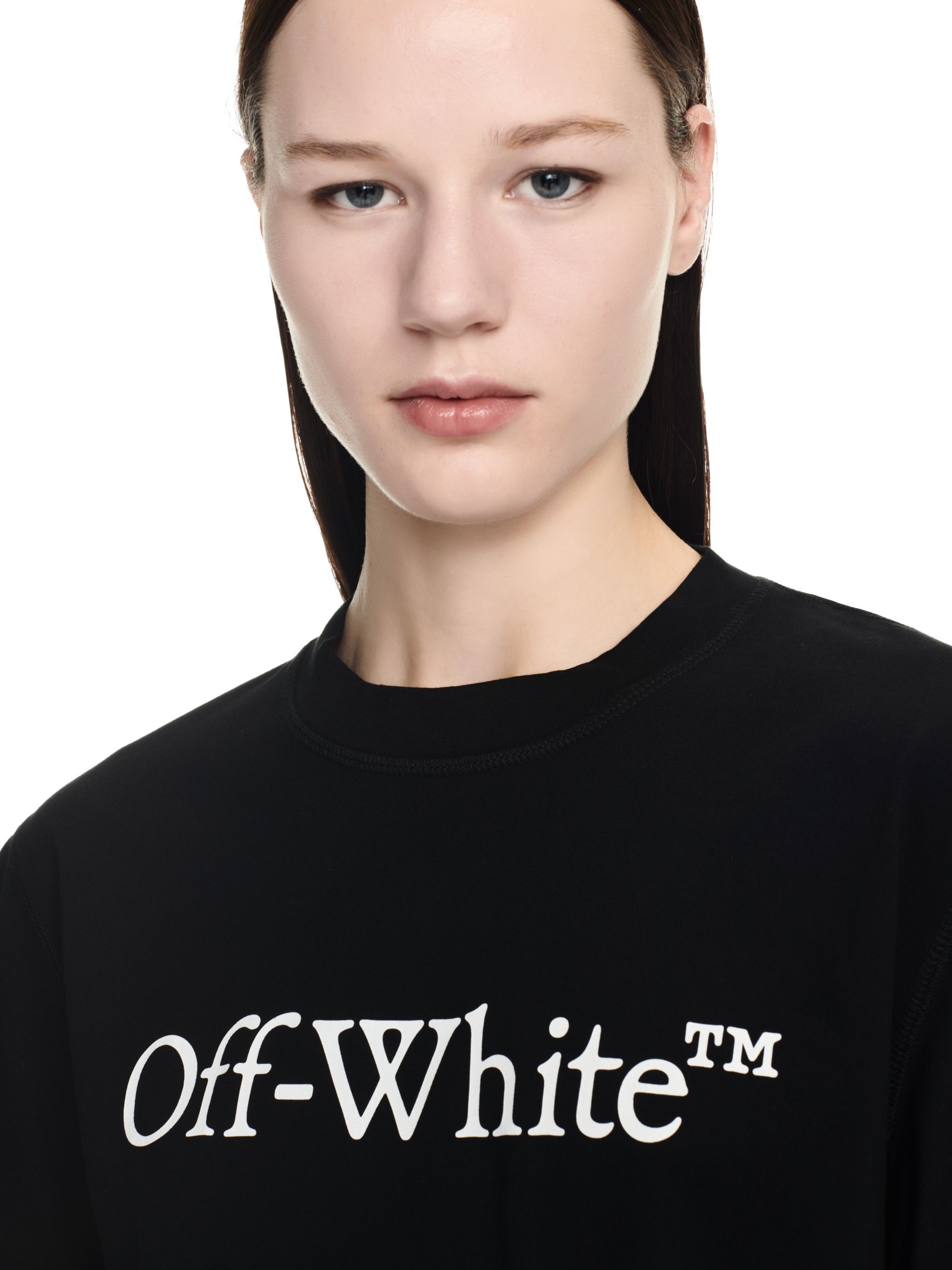 Off-White Big Logo Bookish Crop Tee | REVERSIBLE