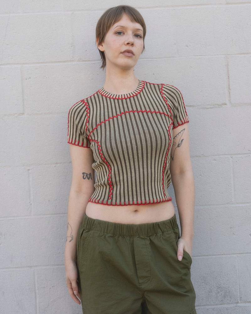 Mariel Sport Knit Top - Sand 4