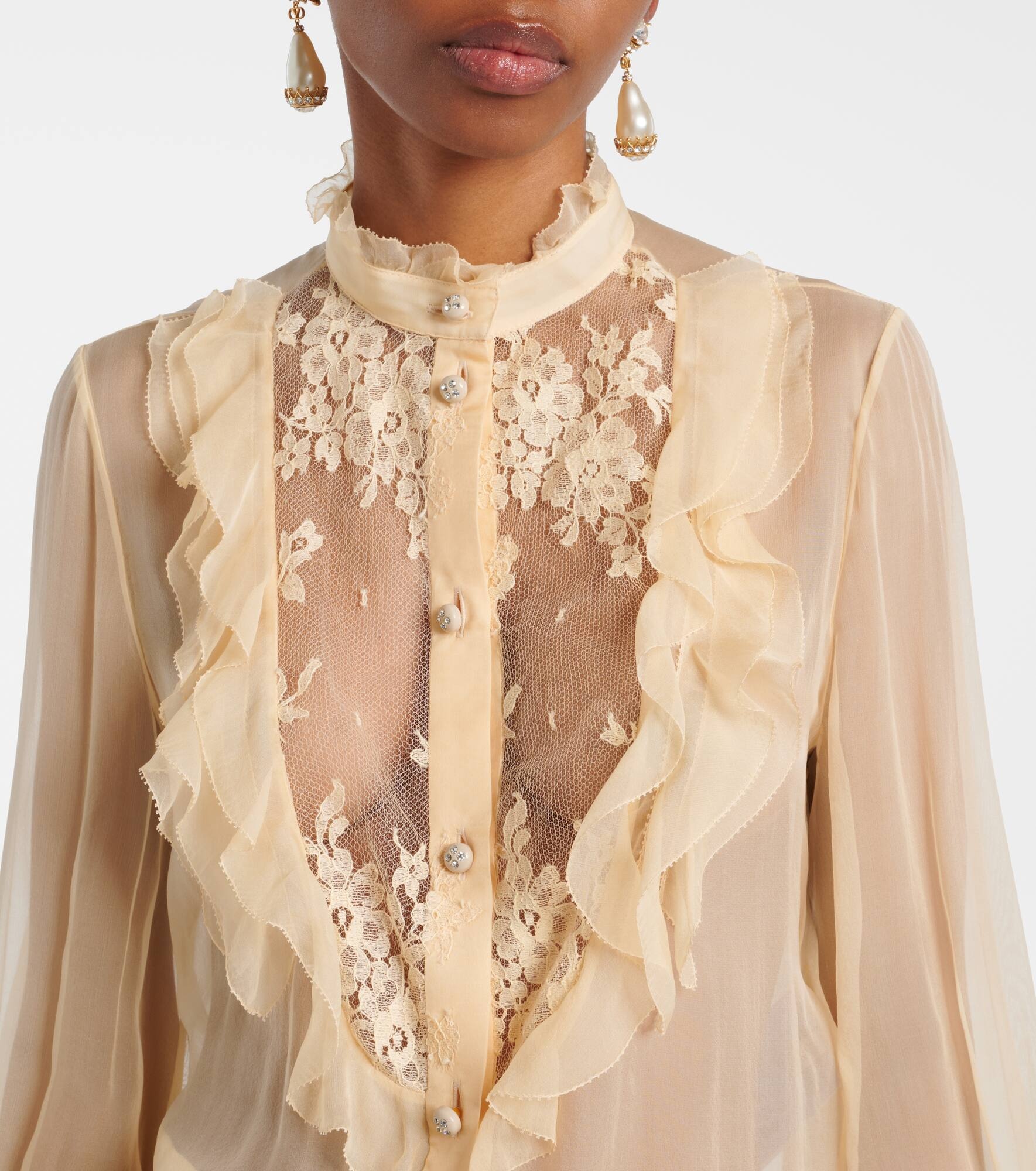 Silk chiffon blouse - 4