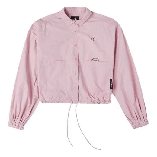 (WMNS) Converse Small Logo Casual Shirt Jacket Pink Purple 10023159-A02 - 1