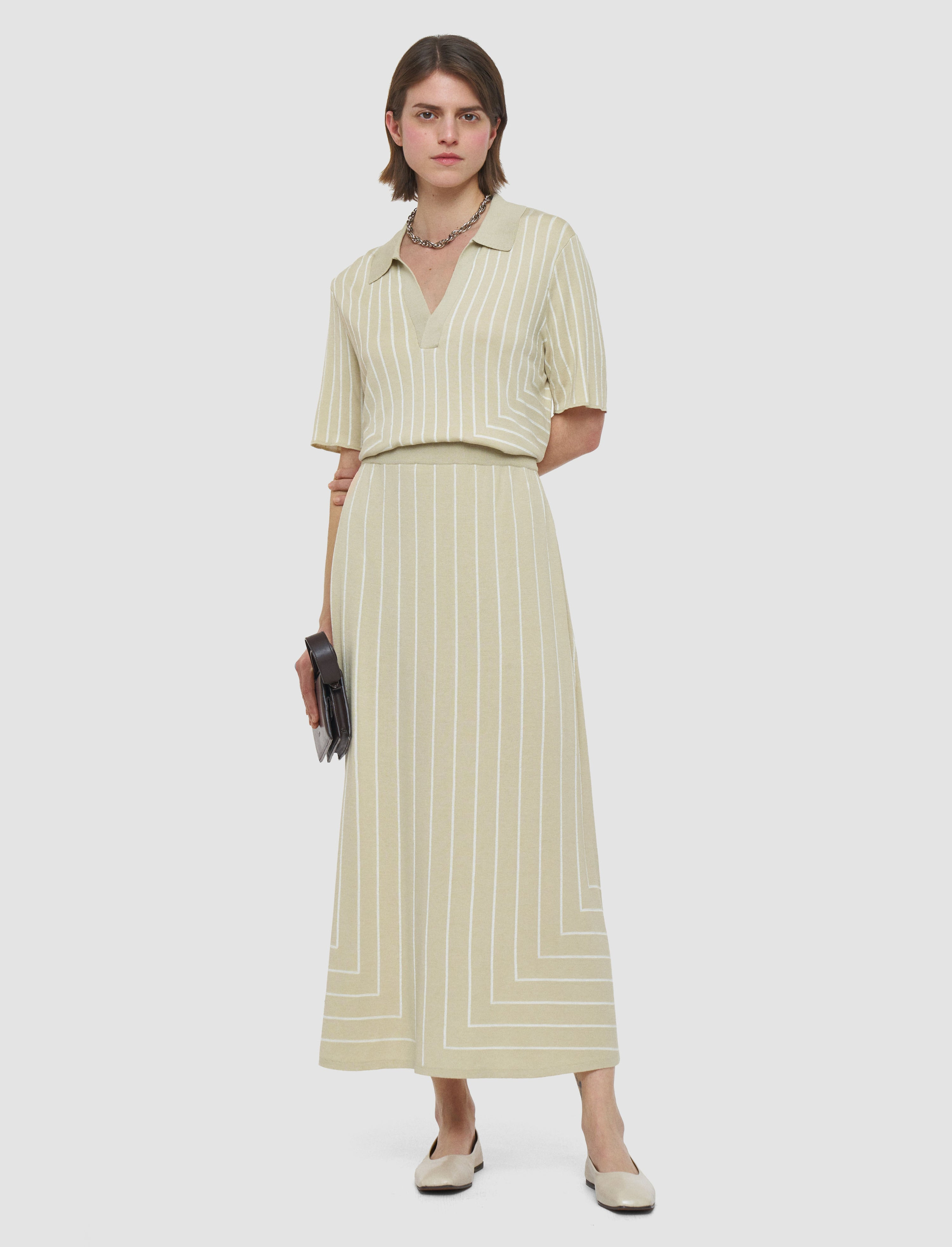 Geometric Jacquard Silk Blend Skirt - 2