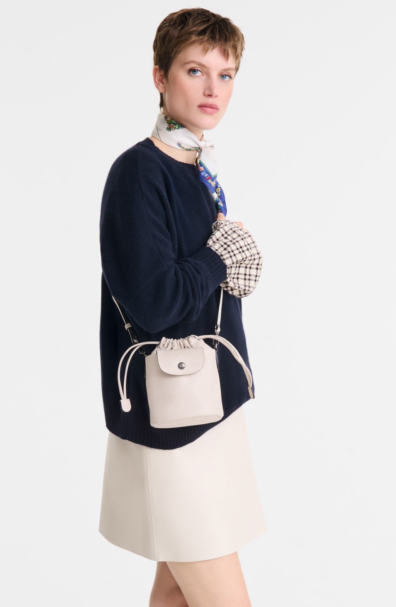 Longchamp Extra Small Le Pliage Xtra Leather Bucket Bag in Paper at Nordstrom - 2