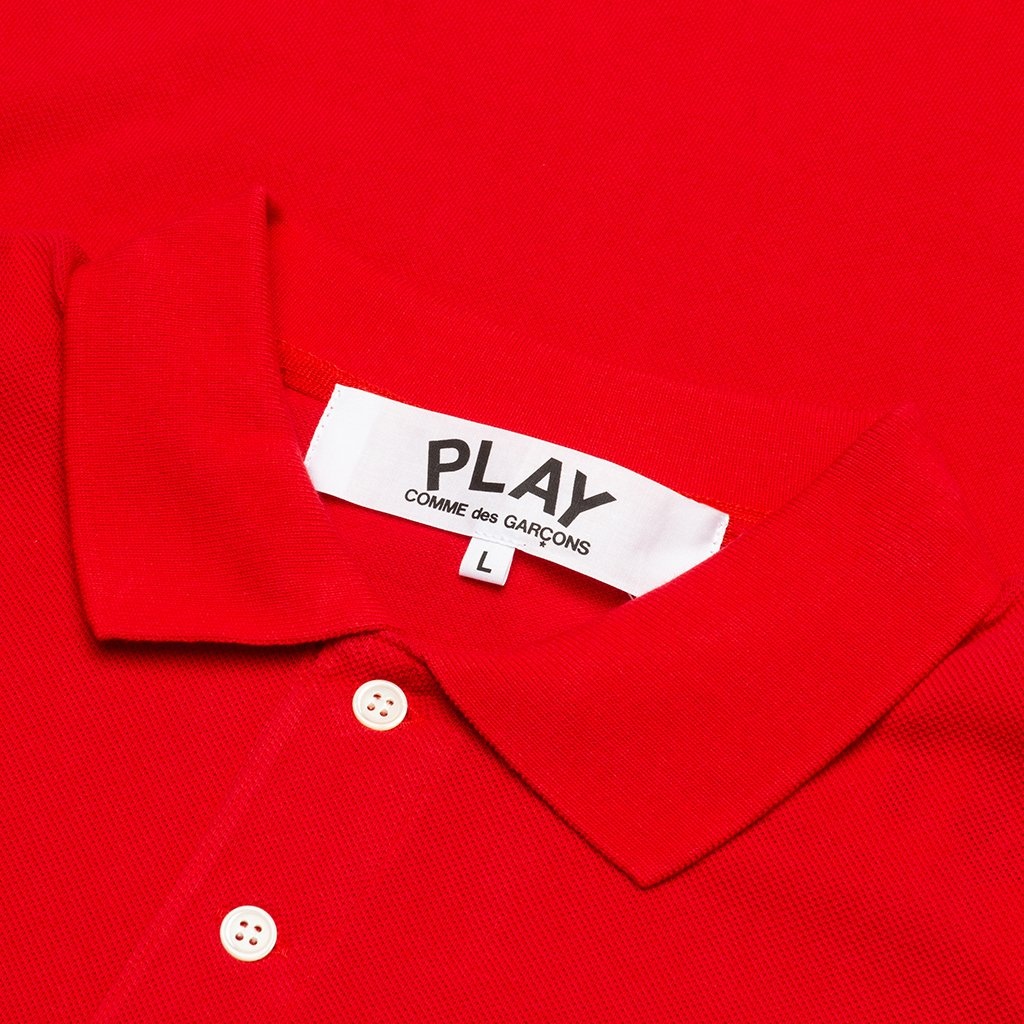 COMME DES GARCONS PLAY POLO SHIRT - RED - 4