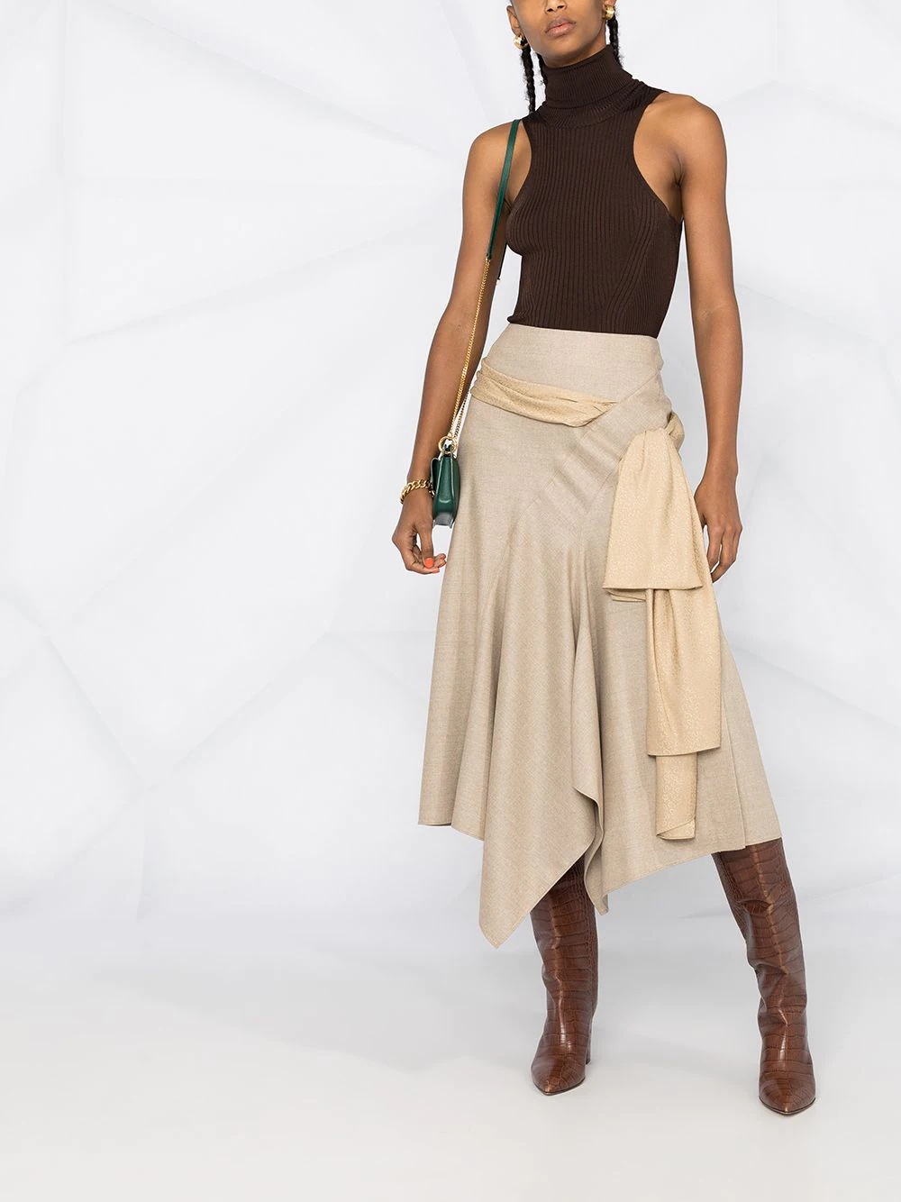 asymmetric hem skirt - 2