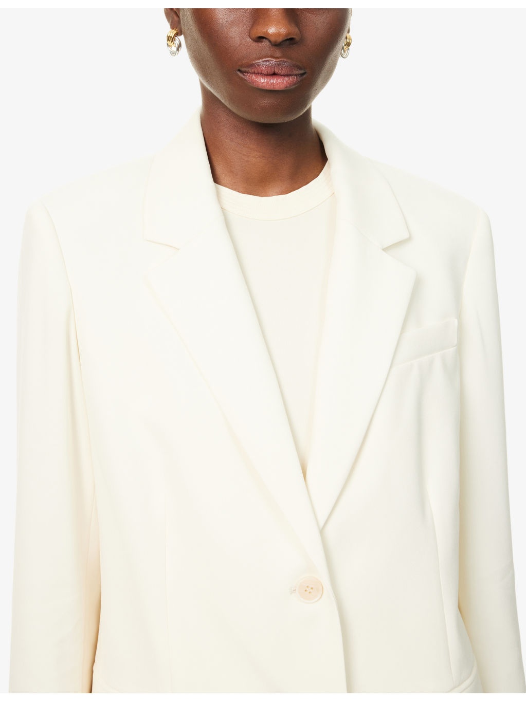 Notch-Lapels Relaxed-Fit Woven Blazer - 5
