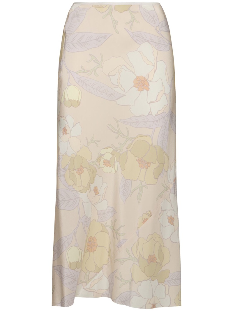 Sati printed silk midi skirt - 1