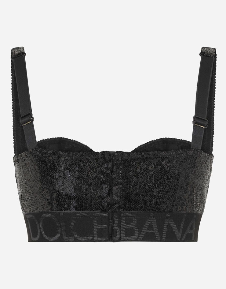 Balconette bra with branded elastic - 3