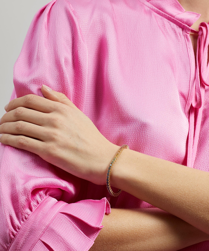 ROXANNE FIRST 14ct Gold Rainbow Sapphire Tennis Bracelet outlook