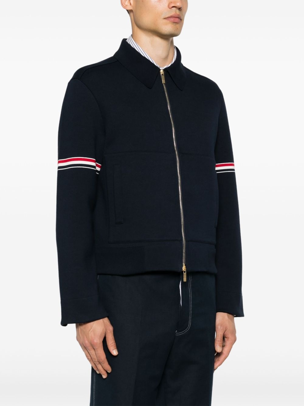 RWB-stripe zip-up jacket - 3