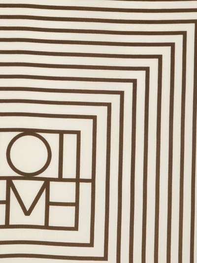 Totême logo-print silk scarf outlook