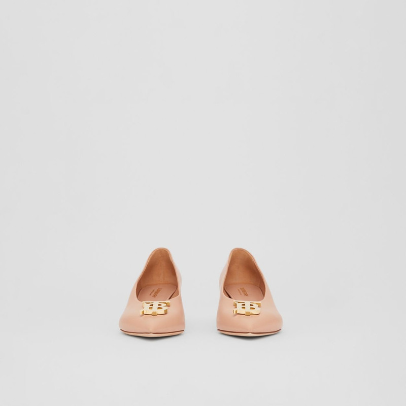 Monogram Motif Leather Point-toe Pumps 5