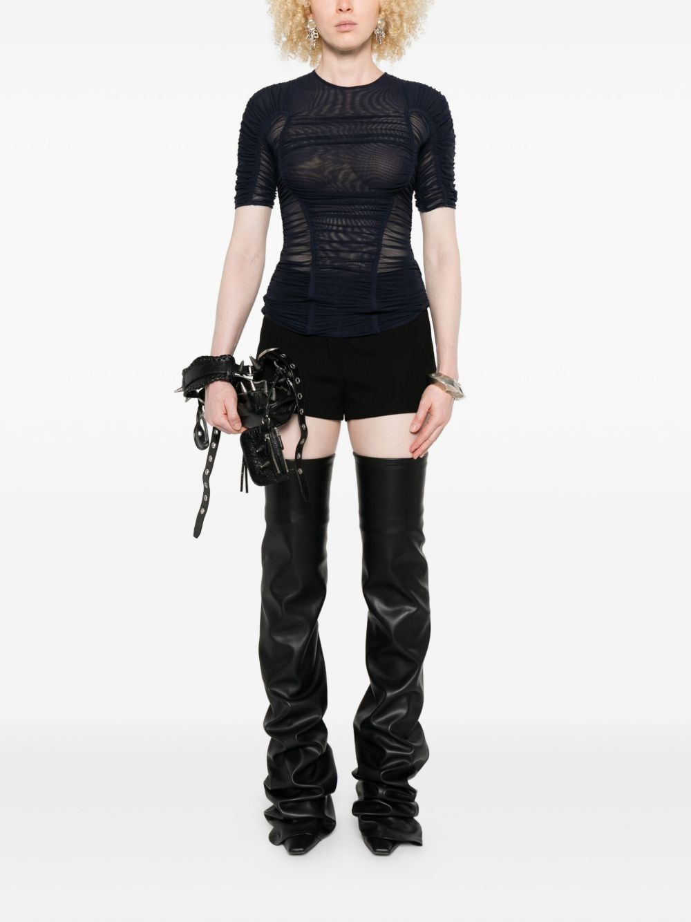 mesh short-sleeves top - 2