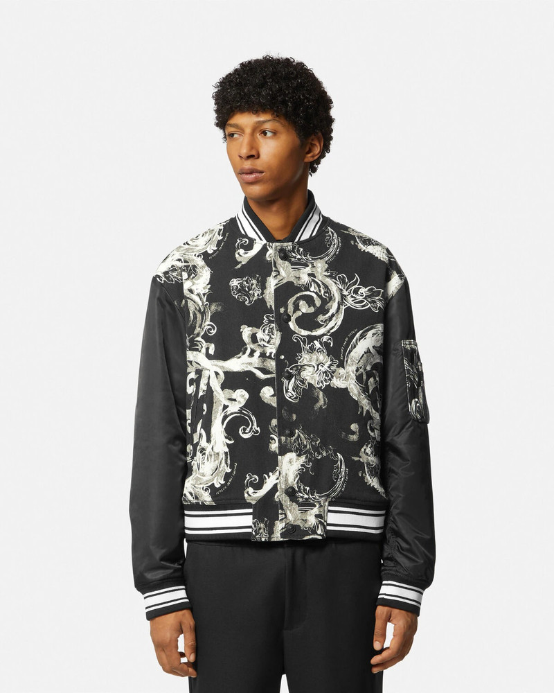 Watercolour Couture Denim Bomber Jacket 4