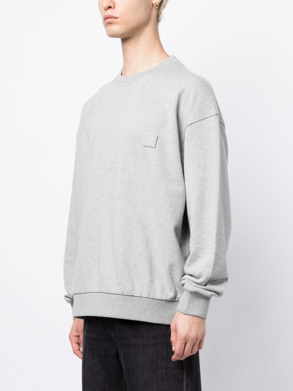 logo-embossed cotton sweatshirt - 4