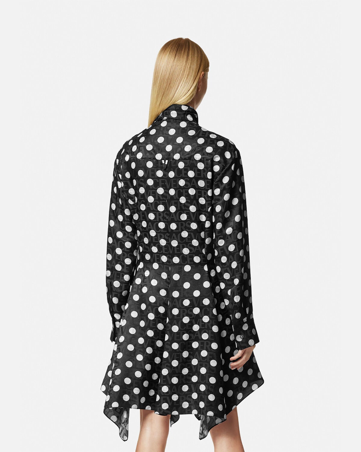 Polka Dot Shirt Dress - 4