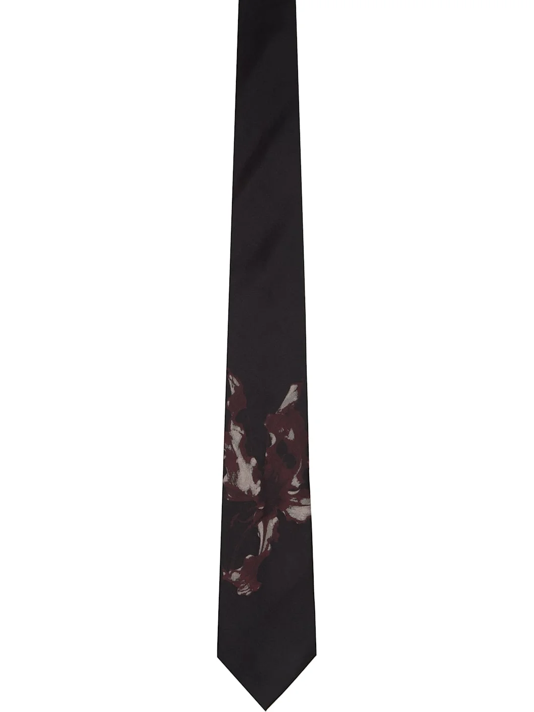 Black Floral Tie - 1