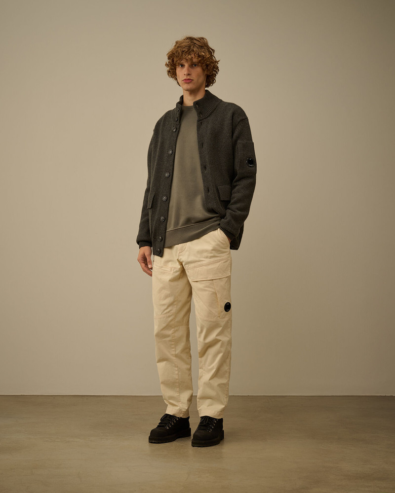 C.P. Company Brushed and Emerized Diagonal Fleece Crewneck Lens Sweatshirt outlook