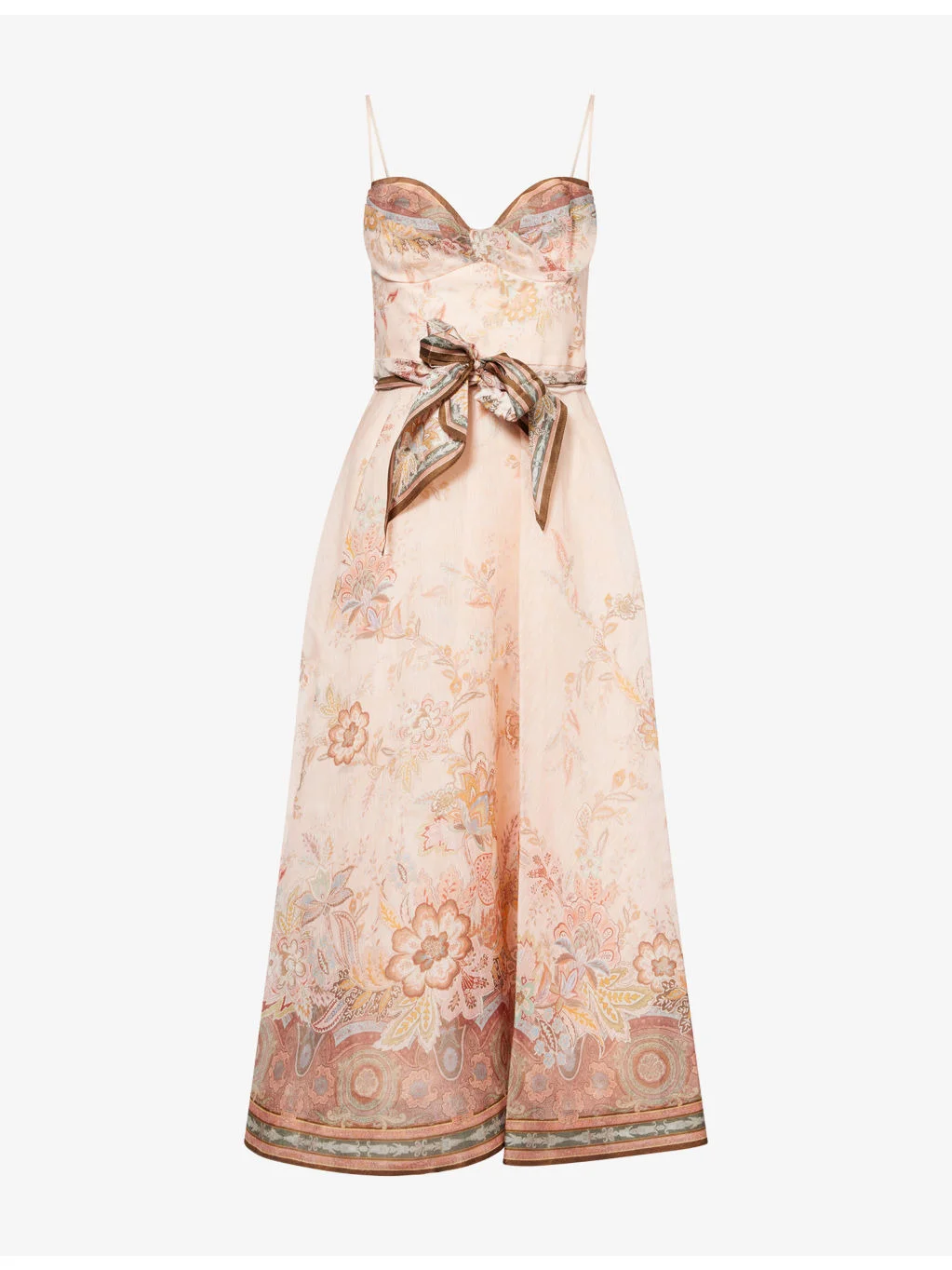 Alchemy Floral-Print Silk and Linen-Blend Midi Dress - 1