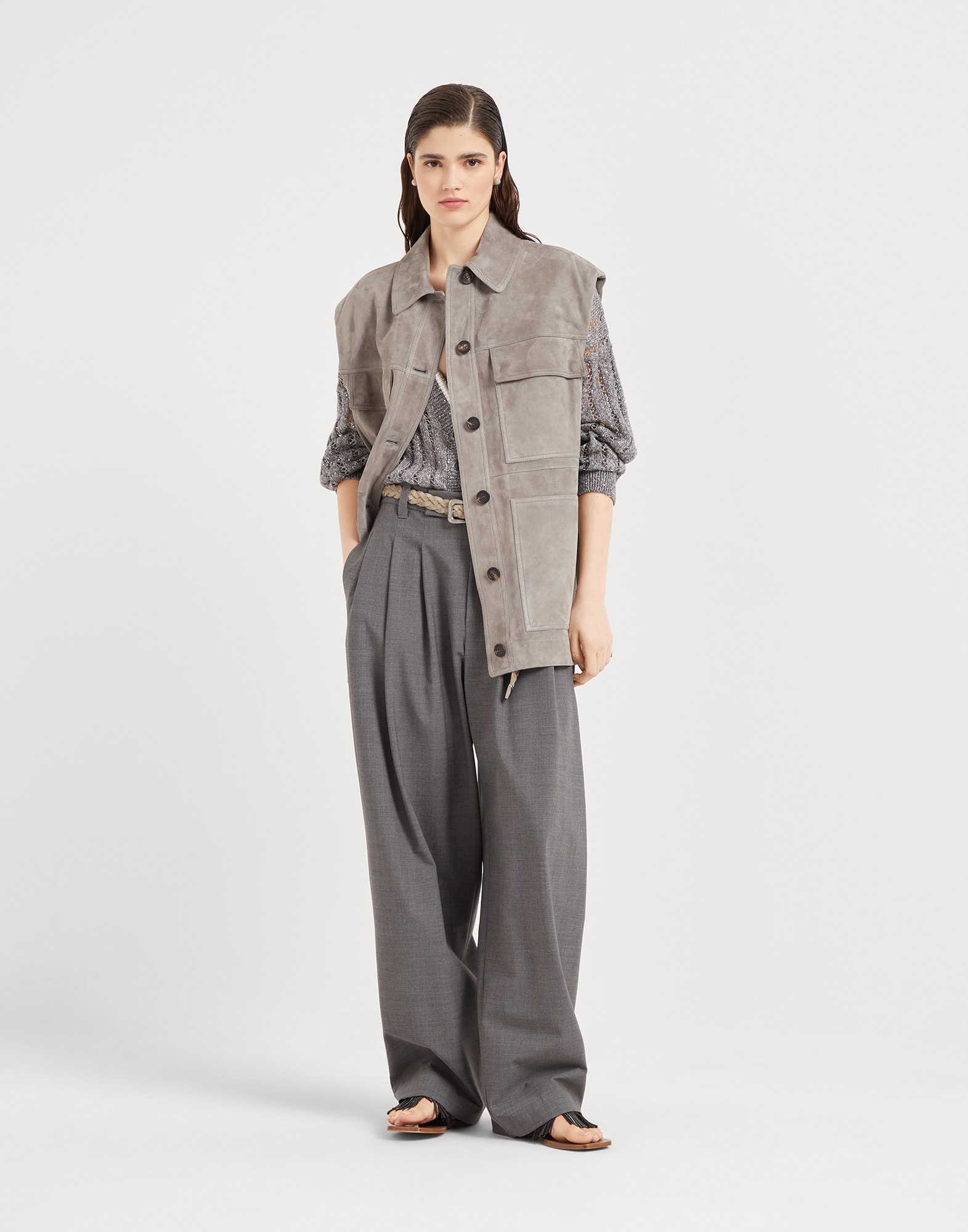 Brunello Cucinelli Tropical luxury wool sartorial baggy