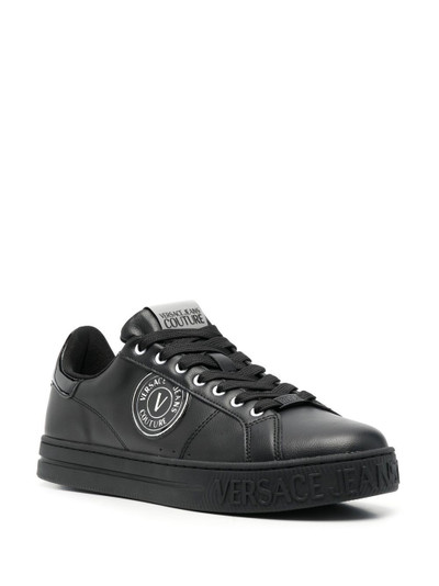 VERSACE JEANS COUTURE V-Emblem Court 88 leather sneakers outlook