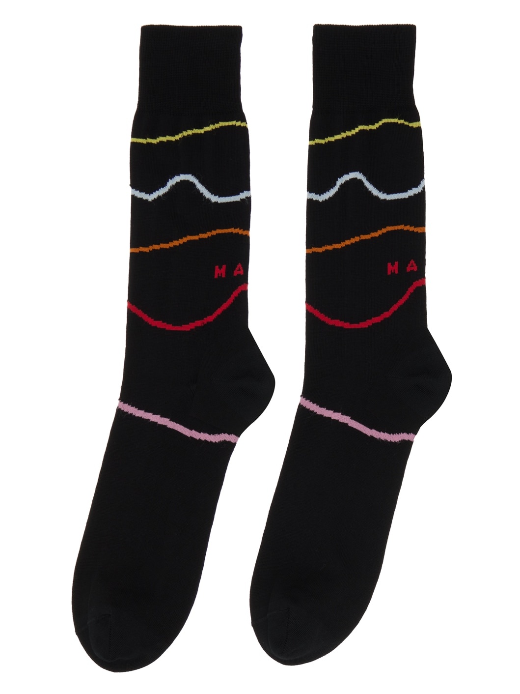 Black Jacquard Socks - 2