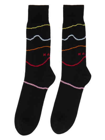 Marni Black Jacquard Socks outlook