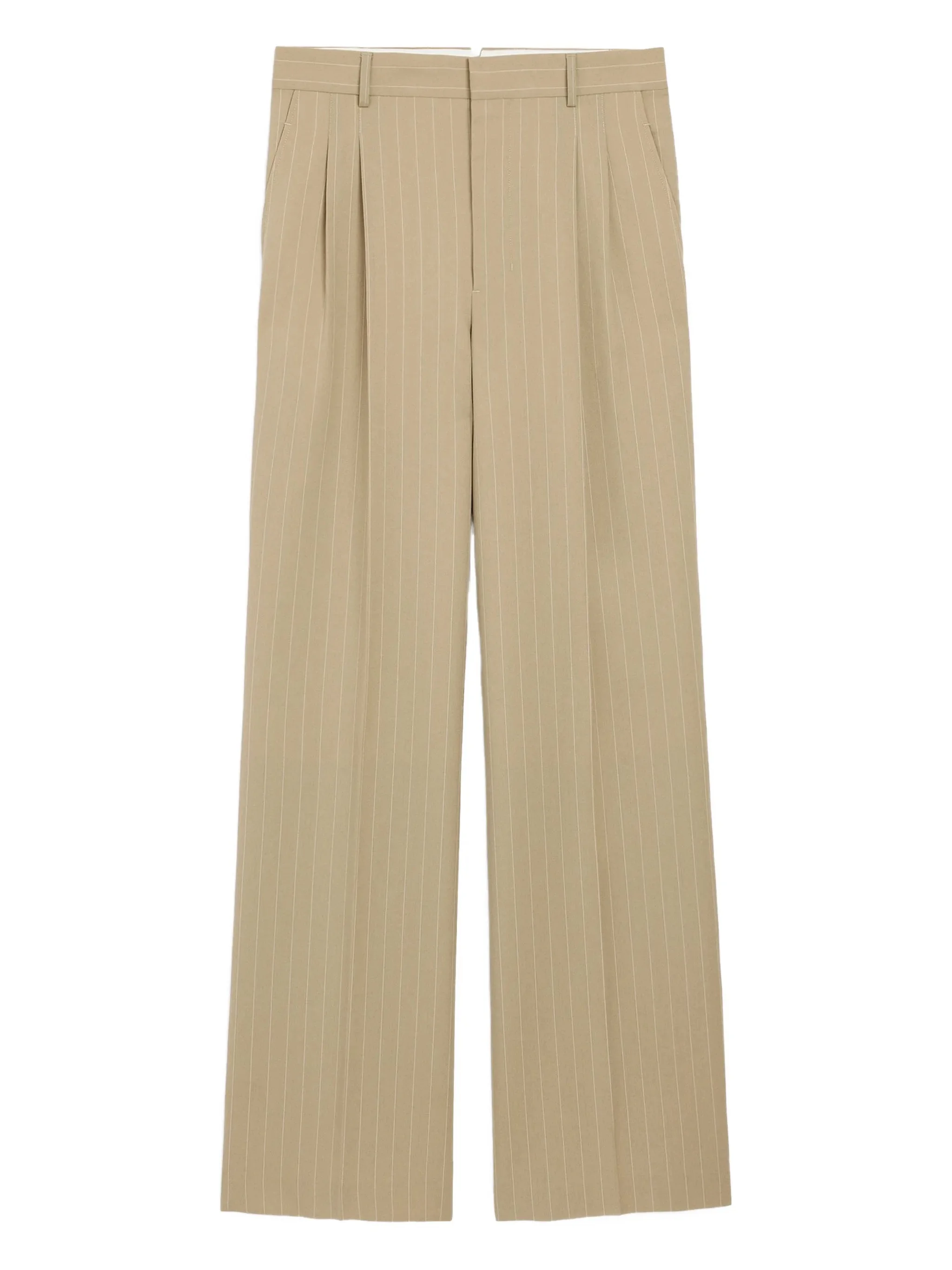 Ami Paris Striped Pleated Trousers - 1