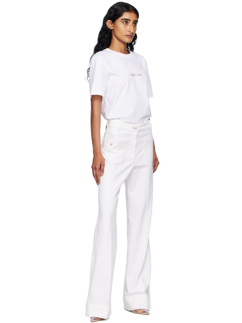Victoria Beckham White Alina High Waisted Jeans outlook