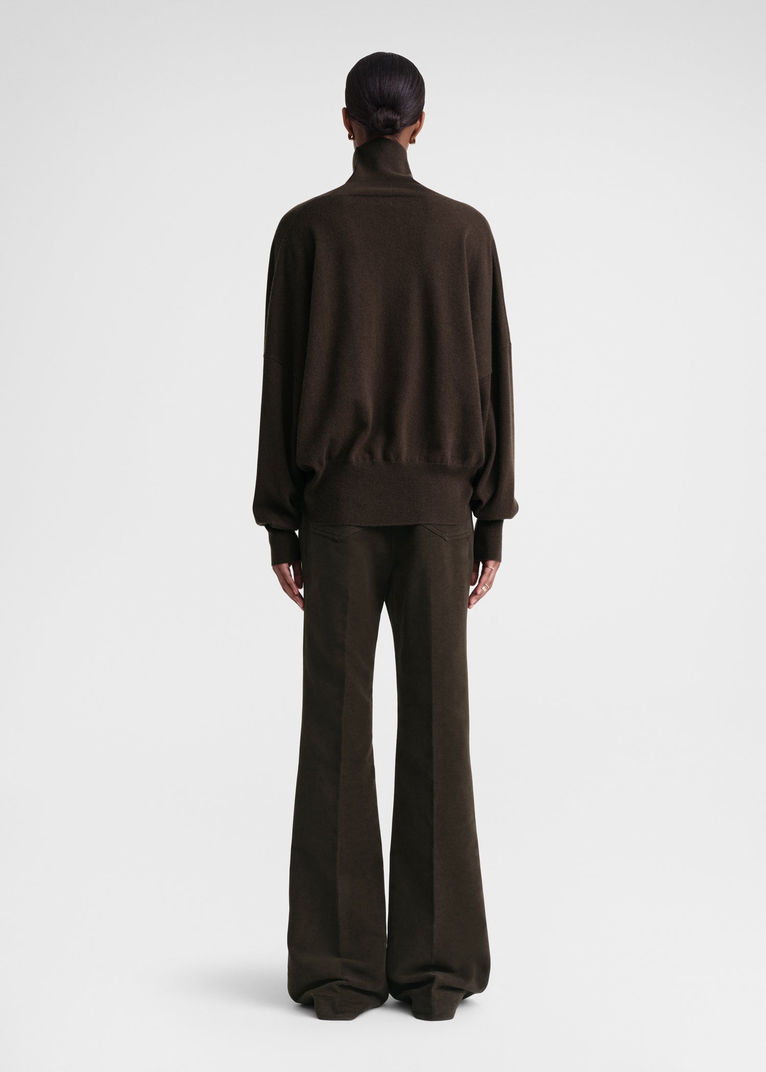 Cashmere turtleneck dark brown - 4