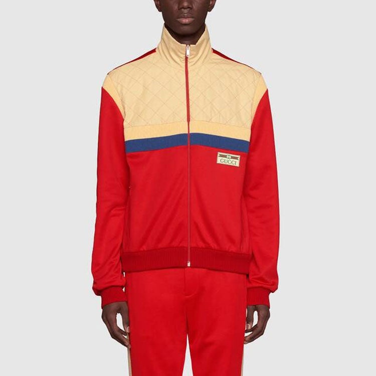 Gucci Plain Knit Zipper Jacket For Men Red 625287-XJCNI-6678 - 3