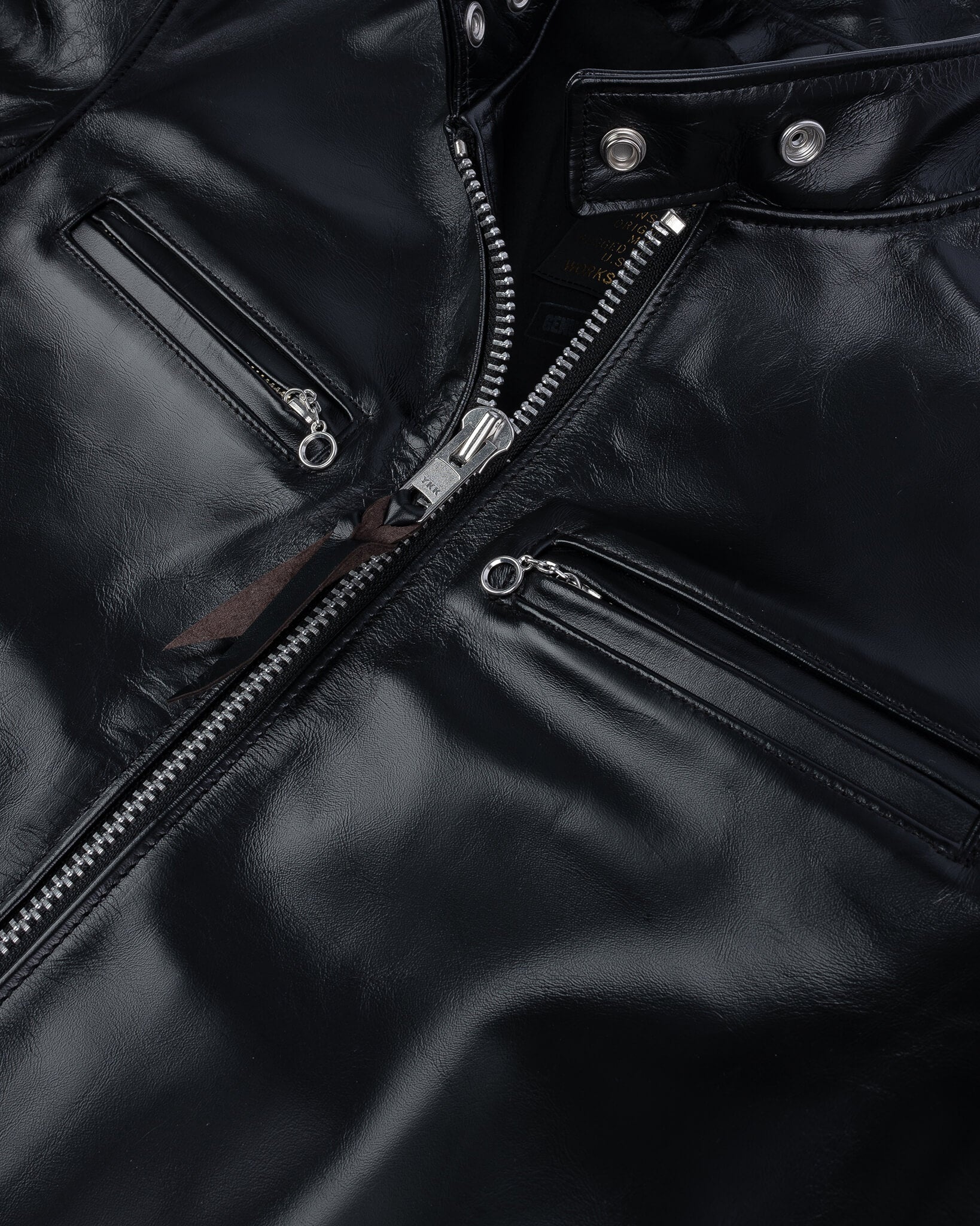 IHJ-35-BLK Japanese Horsehide Rider’s Jacket - Black (Tea-Core Dyed) - 10