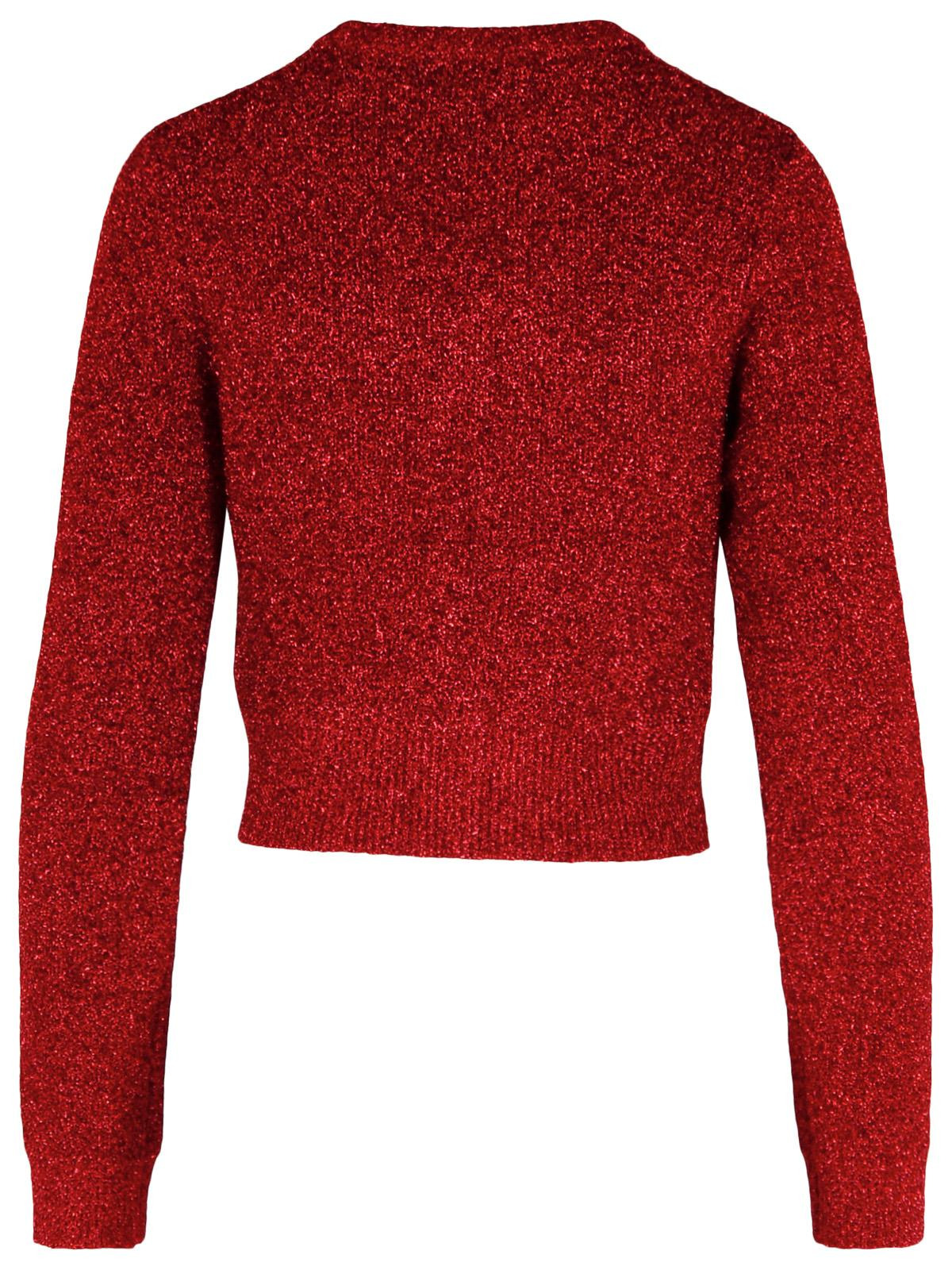 Ganni 'Sparkle' Red Wool Blend Cardigan Women - 3