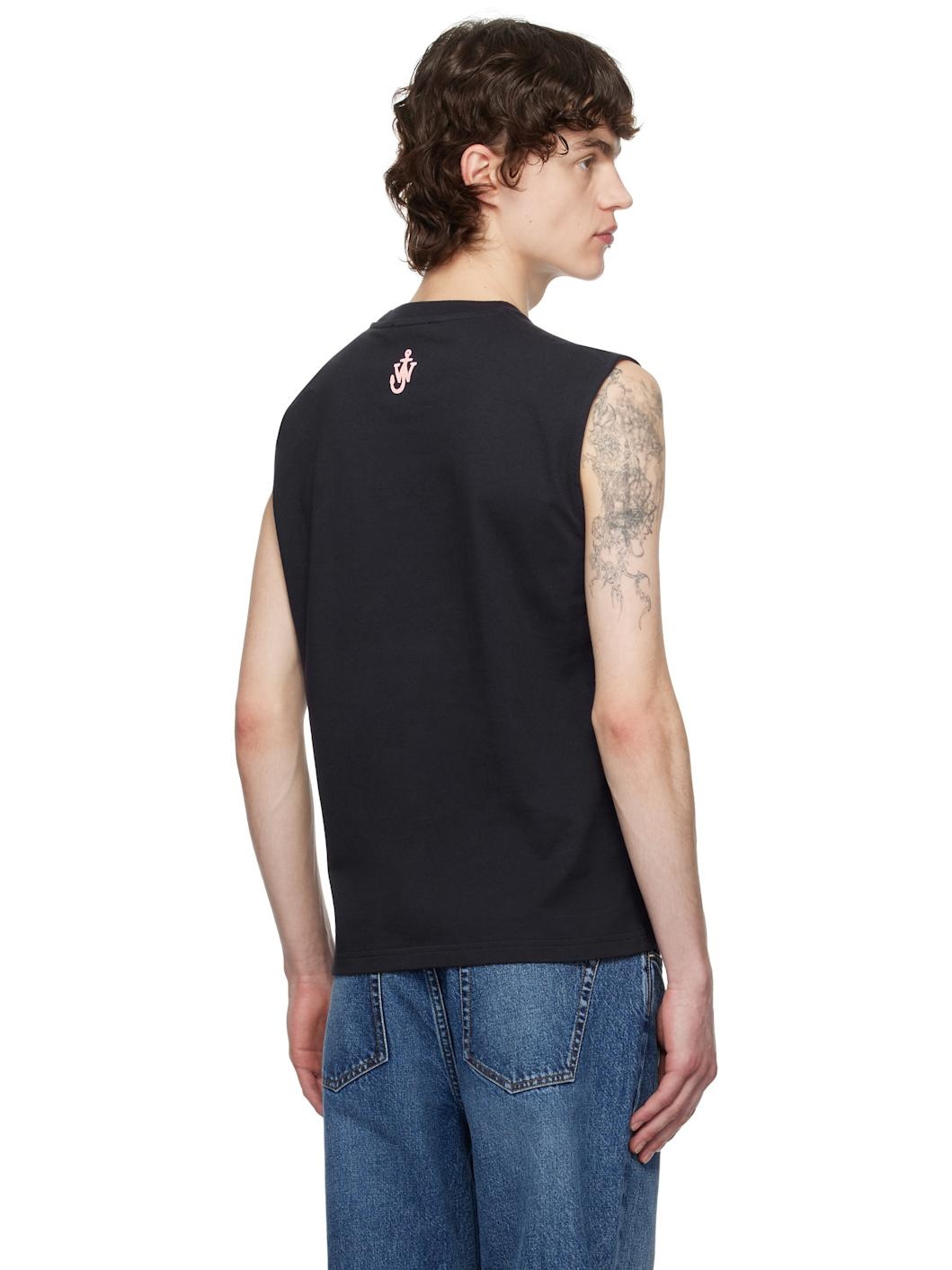 Navy 'Look At Me' Printed Tank Top - 3