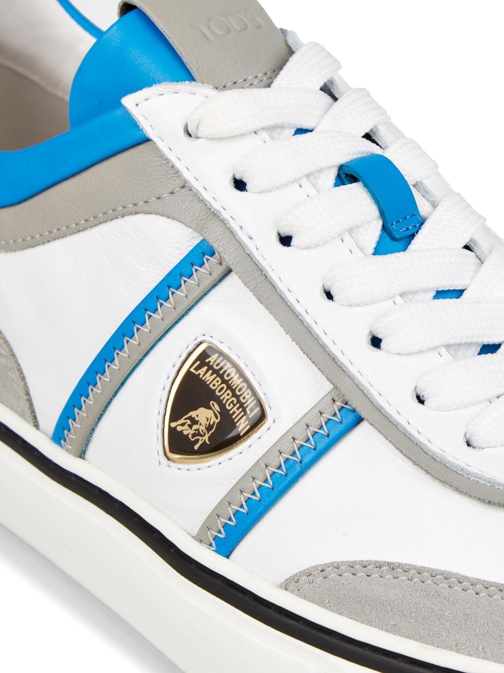 Automobili Lamborghini panelled lace-up leather sneakers - 5