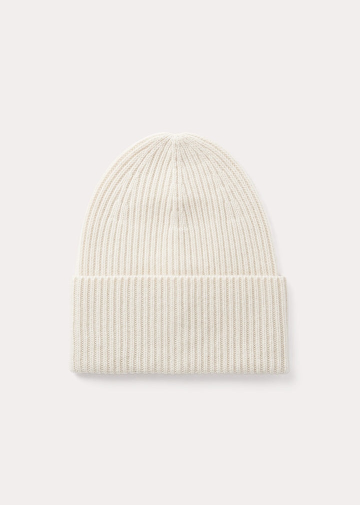 Wool cashmere knit beanie macadamia - 1