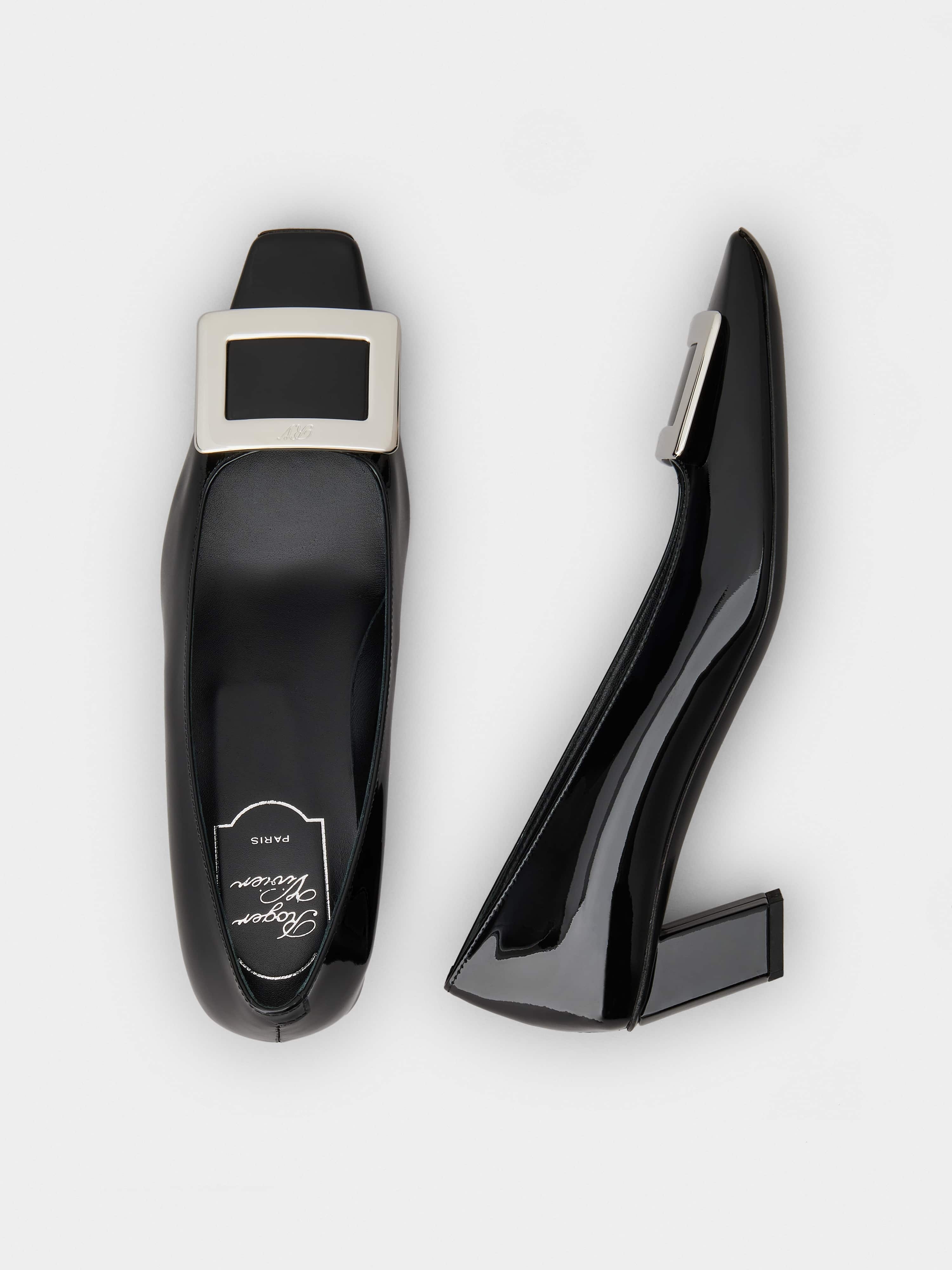 Belle Vivier Metal Buckle Pumps in Patent Leather - 7