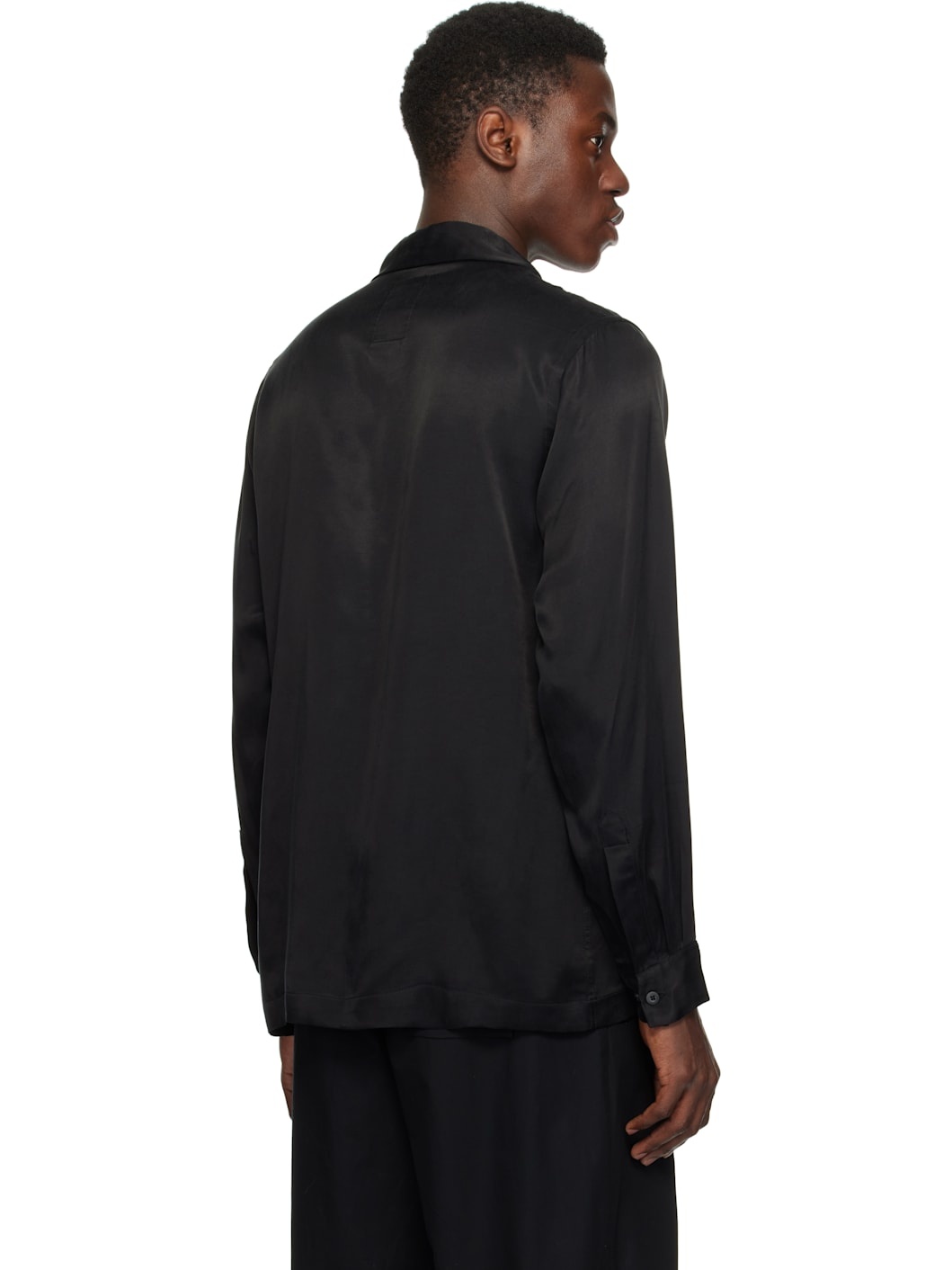 Black Year of the Snake Cupro Shirt - 3