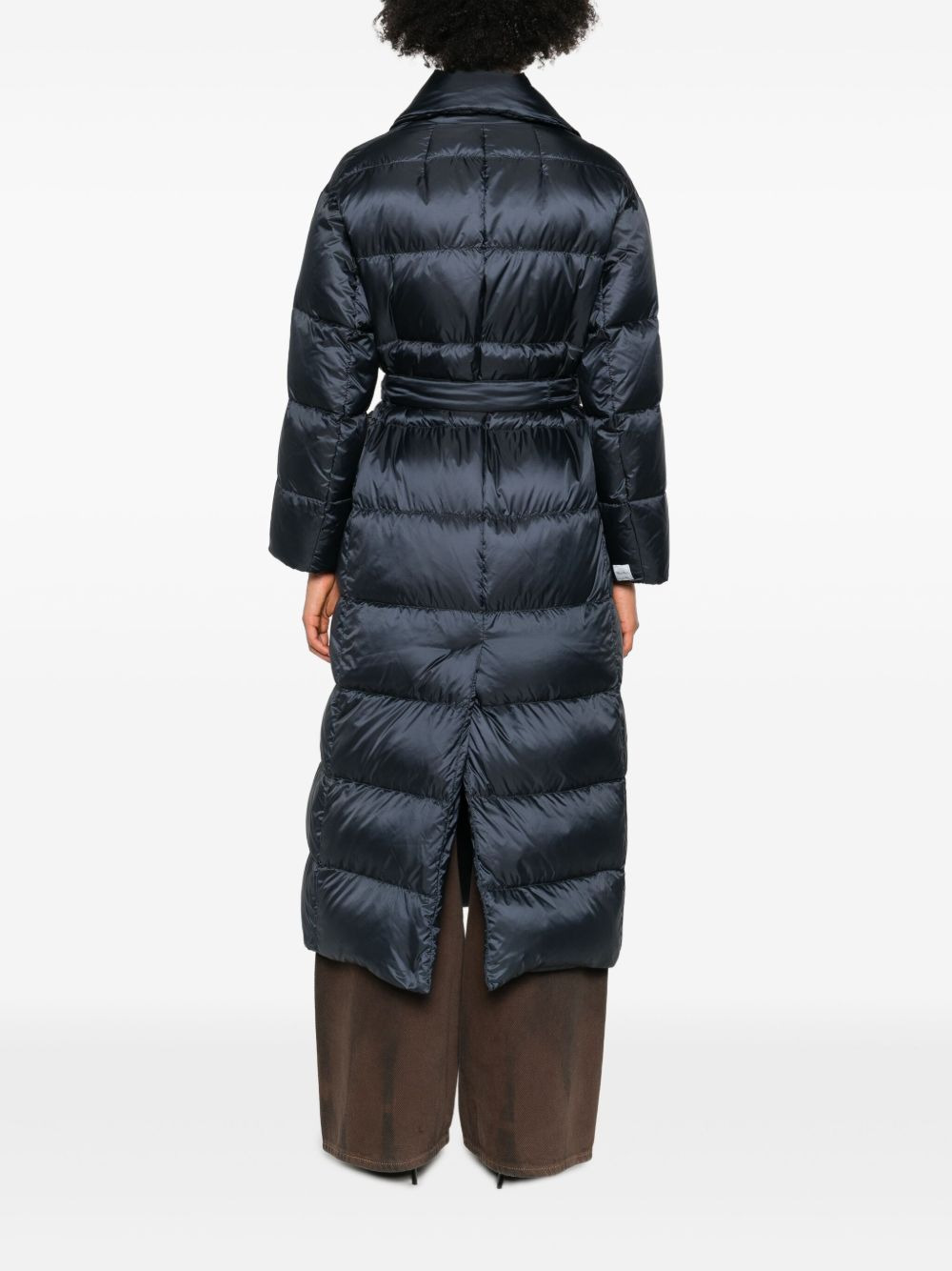 quilted belted coat - 4