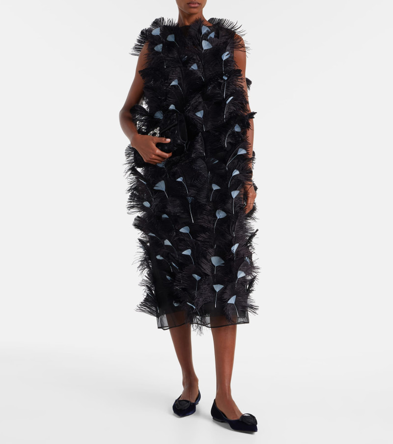 Roger Vivier I Love Vivier Rose velvet ballet flats outlook