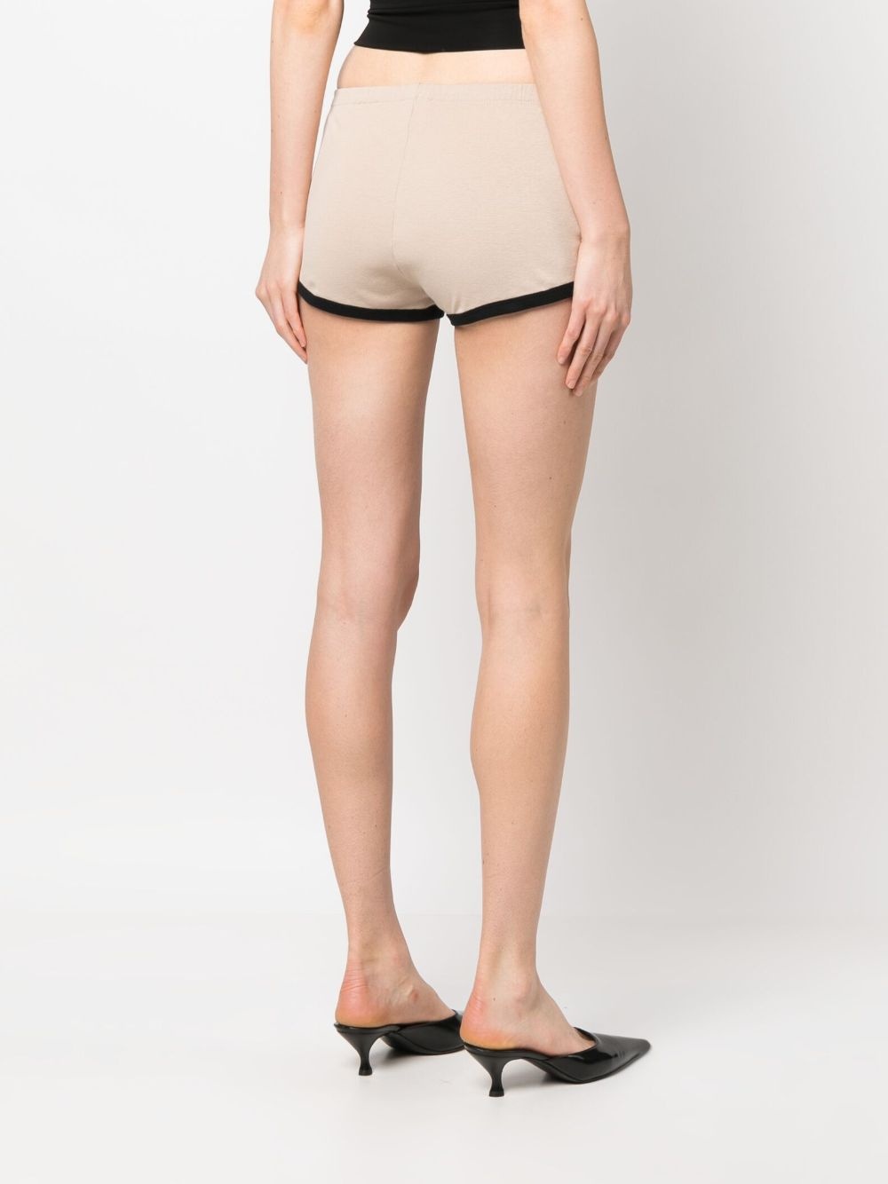 contrasting-trim logo shorts - 4
