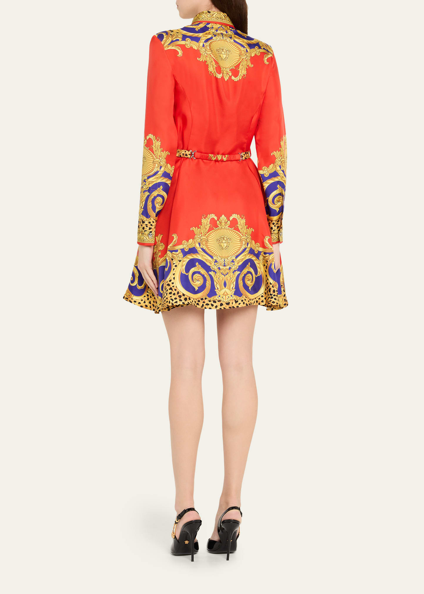 Cheetah Barocco Silk Twill Shirtdress - 3
