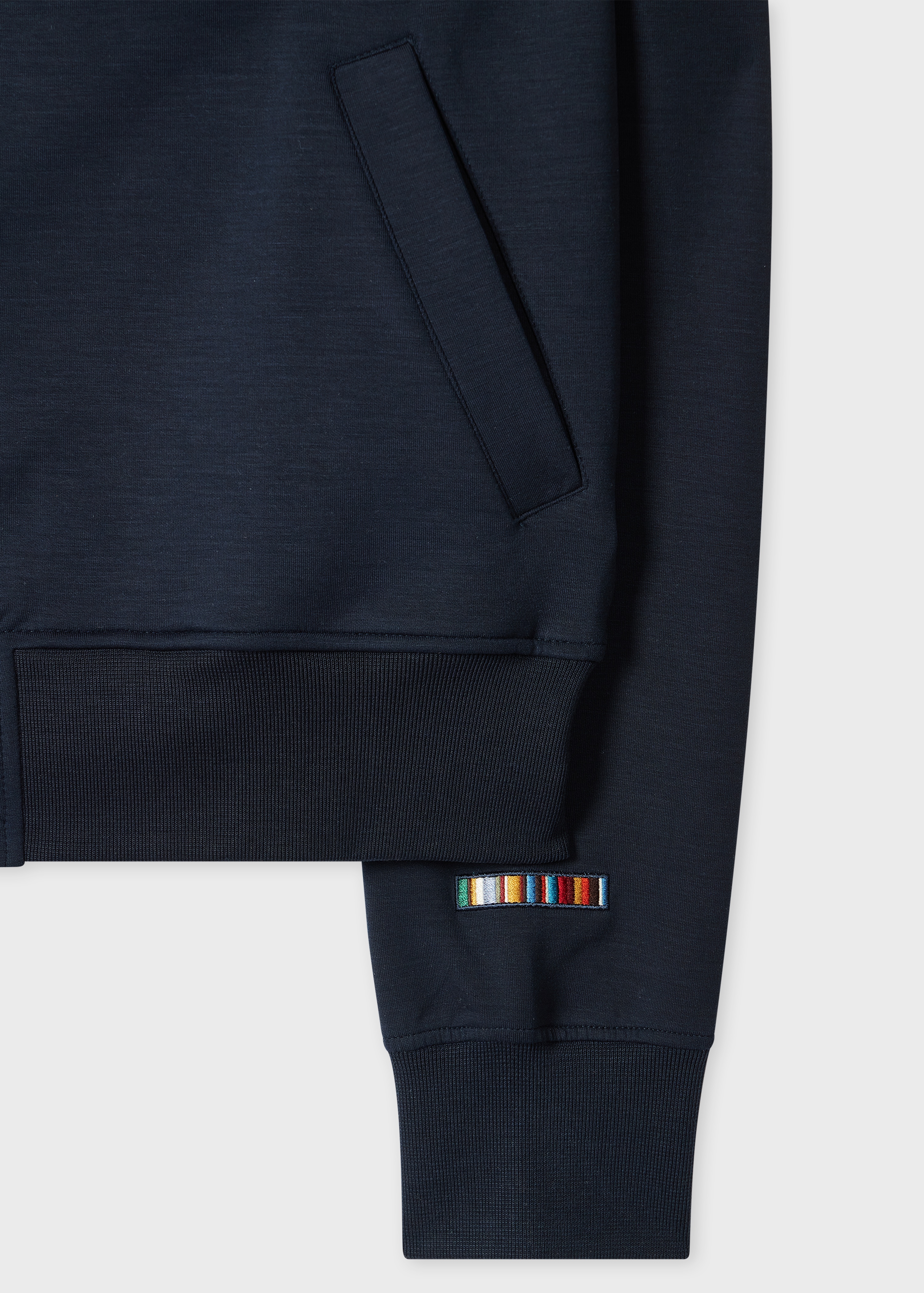 Navy Lyocell-Cotton Zip Hoodie - 2