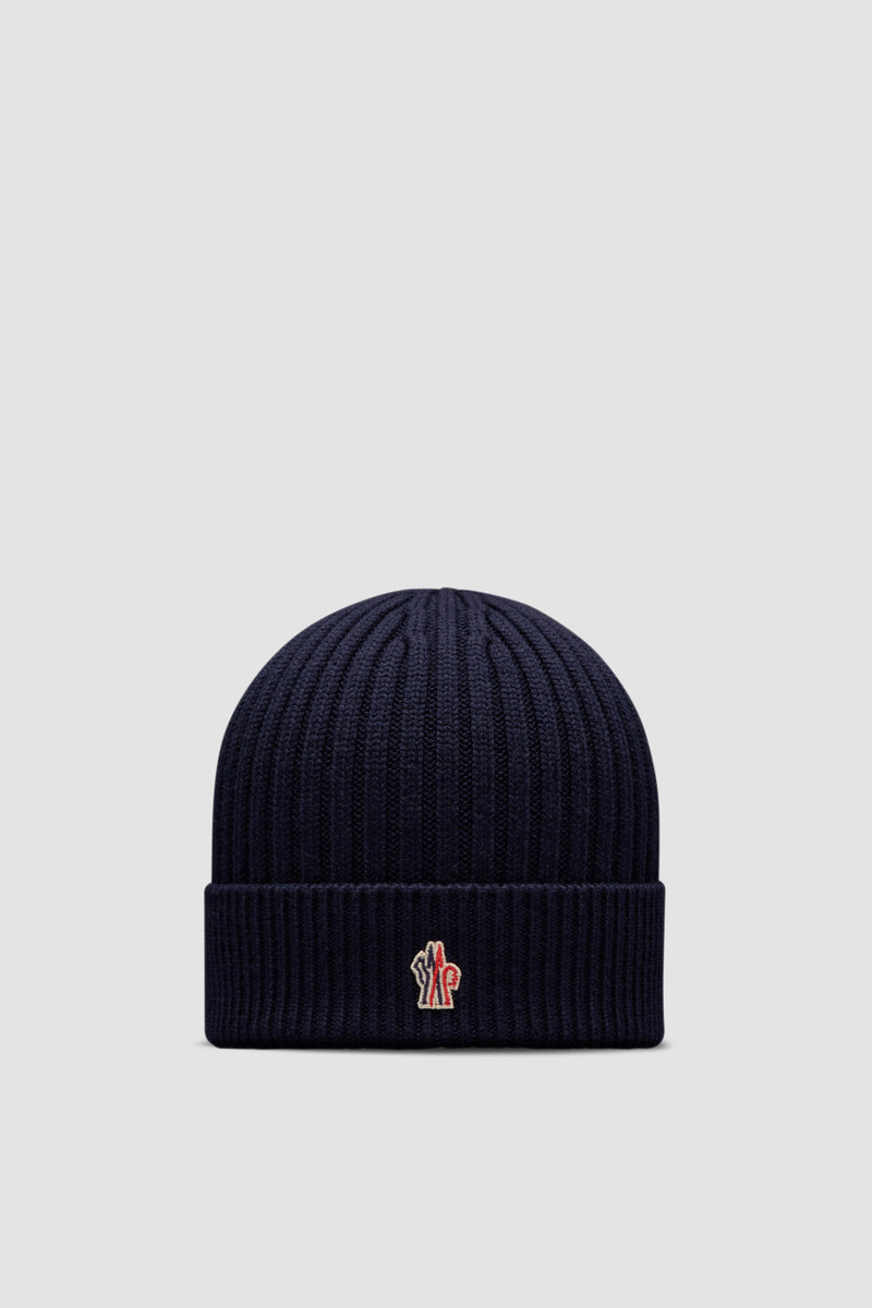 Ribbed Knit Wool Beanie - 1