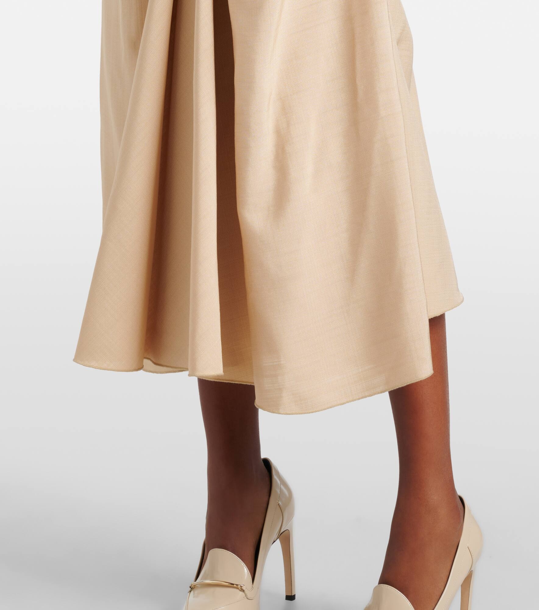 Deconstructed gathered midi dress - 6