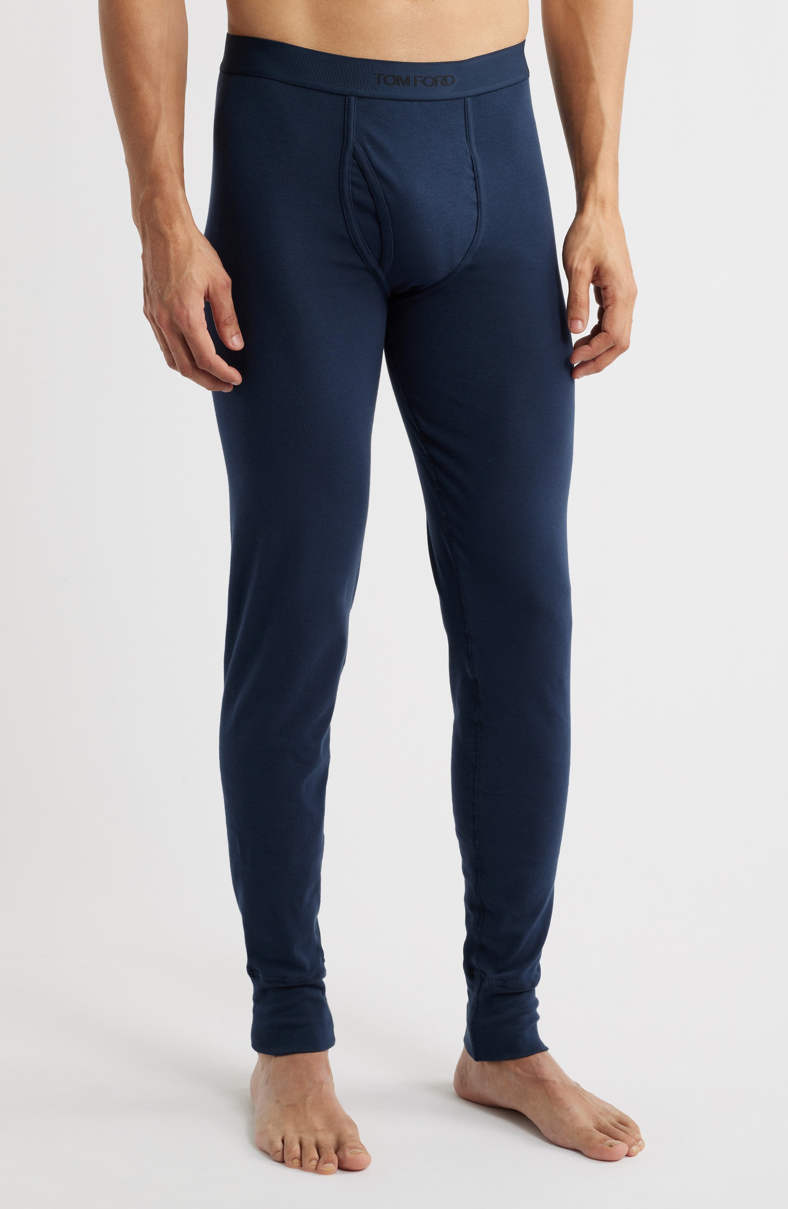 TOM FORD Stretch Cotton Long Johns in Dark Sapphire at Nordstrom - 1