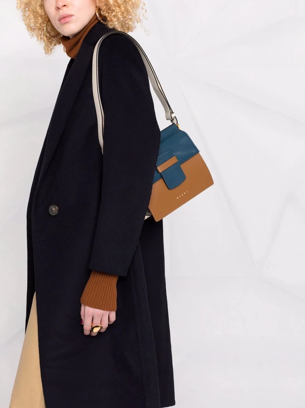 single-breasted fitted coat - 3