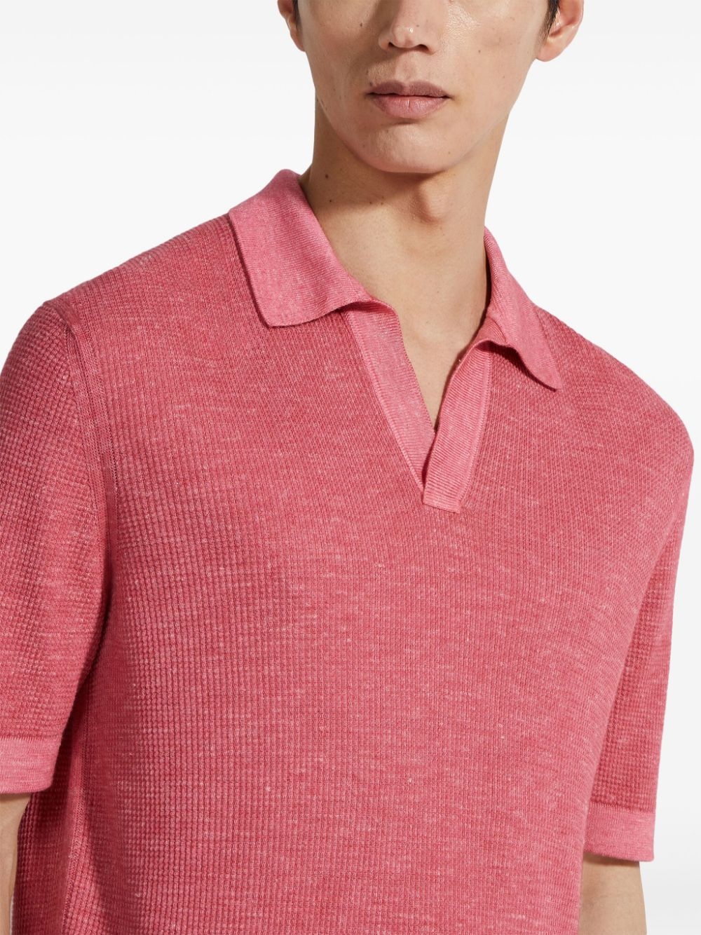 mélange polo shirt - 5